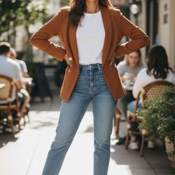 ✨ Elegant & Versatile Brown Blazer for Women ✨