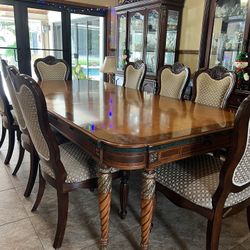  Henredon Grand Provenance Dining Table With Marble Inlet OBO