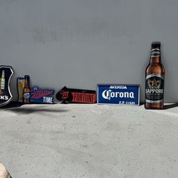 Used beer metal signs 15 each