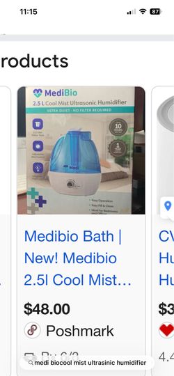 MediBio 2.5 Cool Mist ultrasonic humidifier