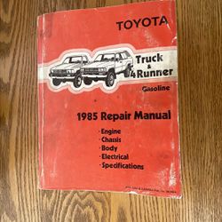 Toyota Factory Truck Manual 1985