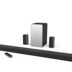 VIZIO Sound Bar SmartCast SB3651-E6 5.1 Bluetooth Speaker System, Wireless   Subwoofer,   DTS TruSurround,   Dolby   Digital,   Wall Mountable,   Chro