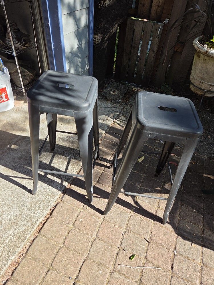 Two Metal Stools