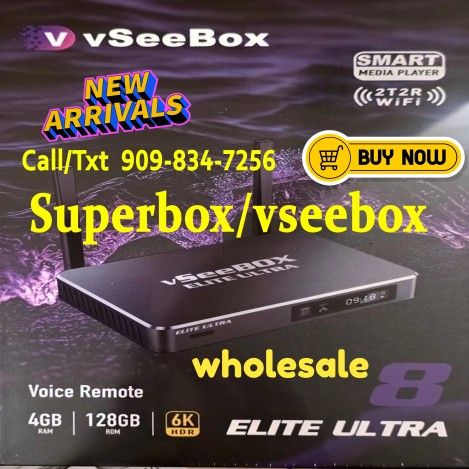 SUPERBOX SUPER BOX  S6 ULTRA VSEEBOX ELITE ULTRA WHOLESALE TO THE PUBLIC NEW ARRIVAL 2025 !!!