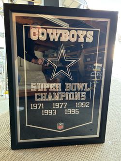 Dallas cowboys championship Banner Framed