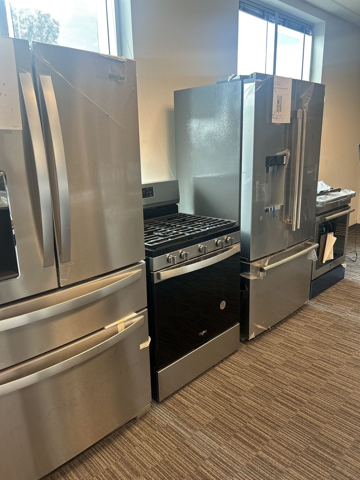 Kitchen Set With Refrigerator And Gas Range
