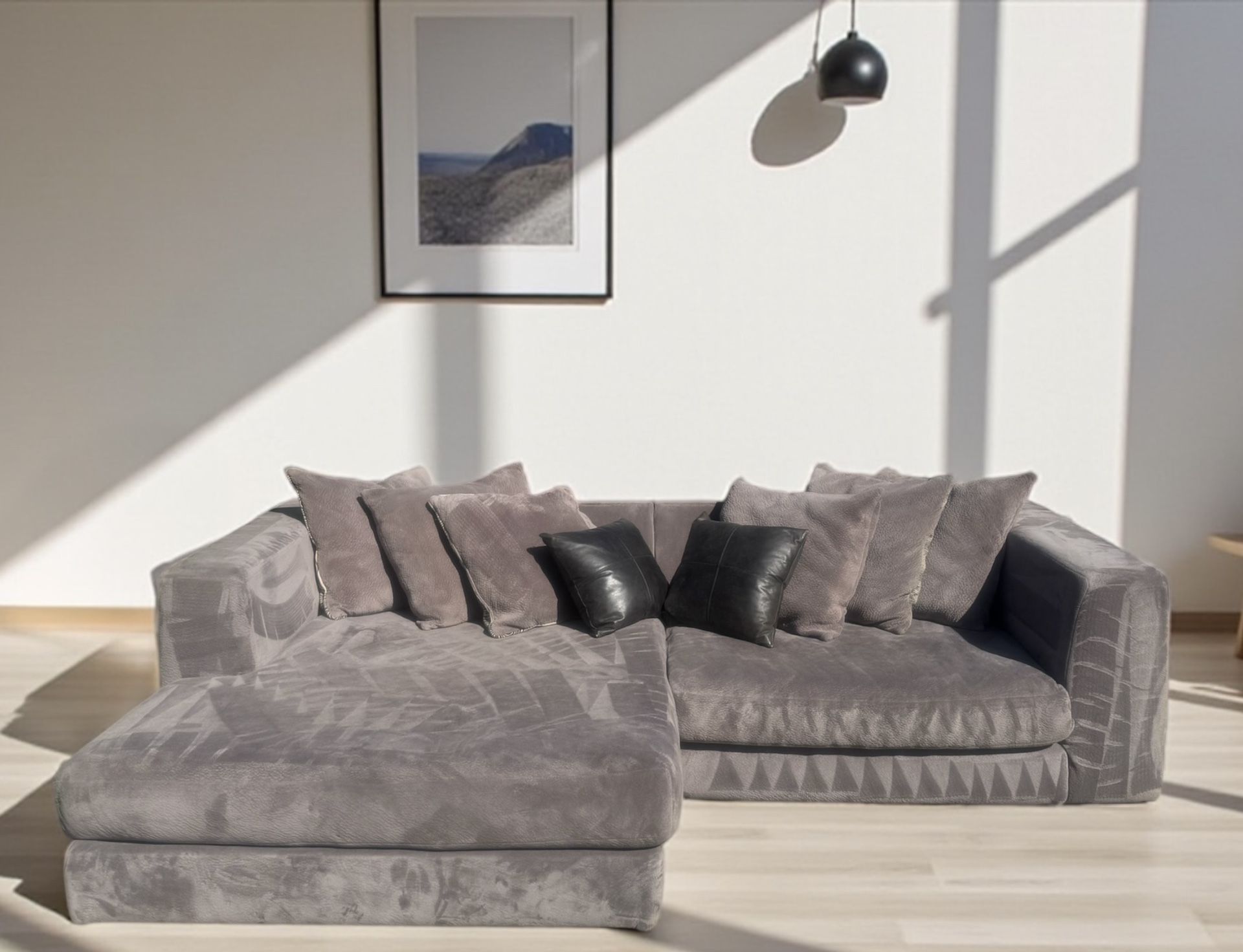 Luxurious Plush Sectional Sofa with Reversible Chaise - Ultimate Comfort