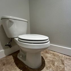 White Ceramic Toilet.