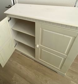 RealRooms Cubrix Solid Wood 2-Door  3 Shelves  Accent Storage Cabinet