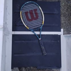 WILSON Double Beam Tennis Racket US Open Blue Orange White Light