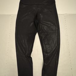 Pre Owned Good Victoria’s Secret PINK Leggings  Glitter  Embroidered  Black  Women  Size Small