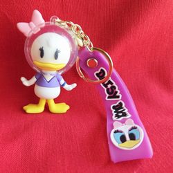 Daisv Duck backpack keychain with super rare space helmet