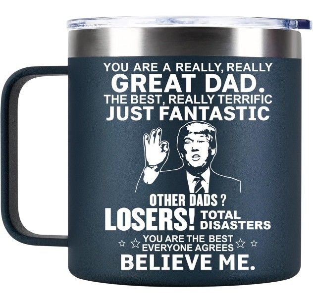 Fathers Day Funny Gifts for Dad Husband Men, 14 OZ Coffee Mug