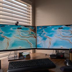 Two (2)  24" AOC Ultra-Slim FHD IPS Monitors