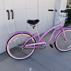 Bike, Bicycle, Women's 26" Beach Cruiser, RARE Firmstrong Bella Classic 3-Speed, Equipped with Bell, Fun Pink Color! Excellent Condition! (Retail $570