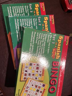 3 Sets Of Spanish Bingo Games  