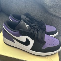 Jordan 1 Low Court Purple Size 8.5