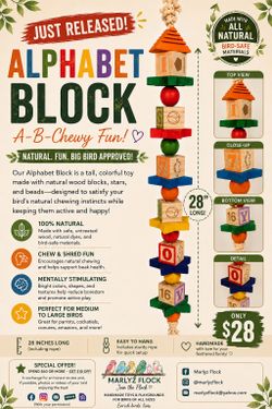 2. 🐦 Handmade Toys | ✨ Just Released! | Alphabet Block