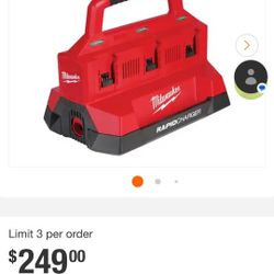 MILWAKEE M18V LITHIUM-ION 6 PORT BATTERY CHARGER