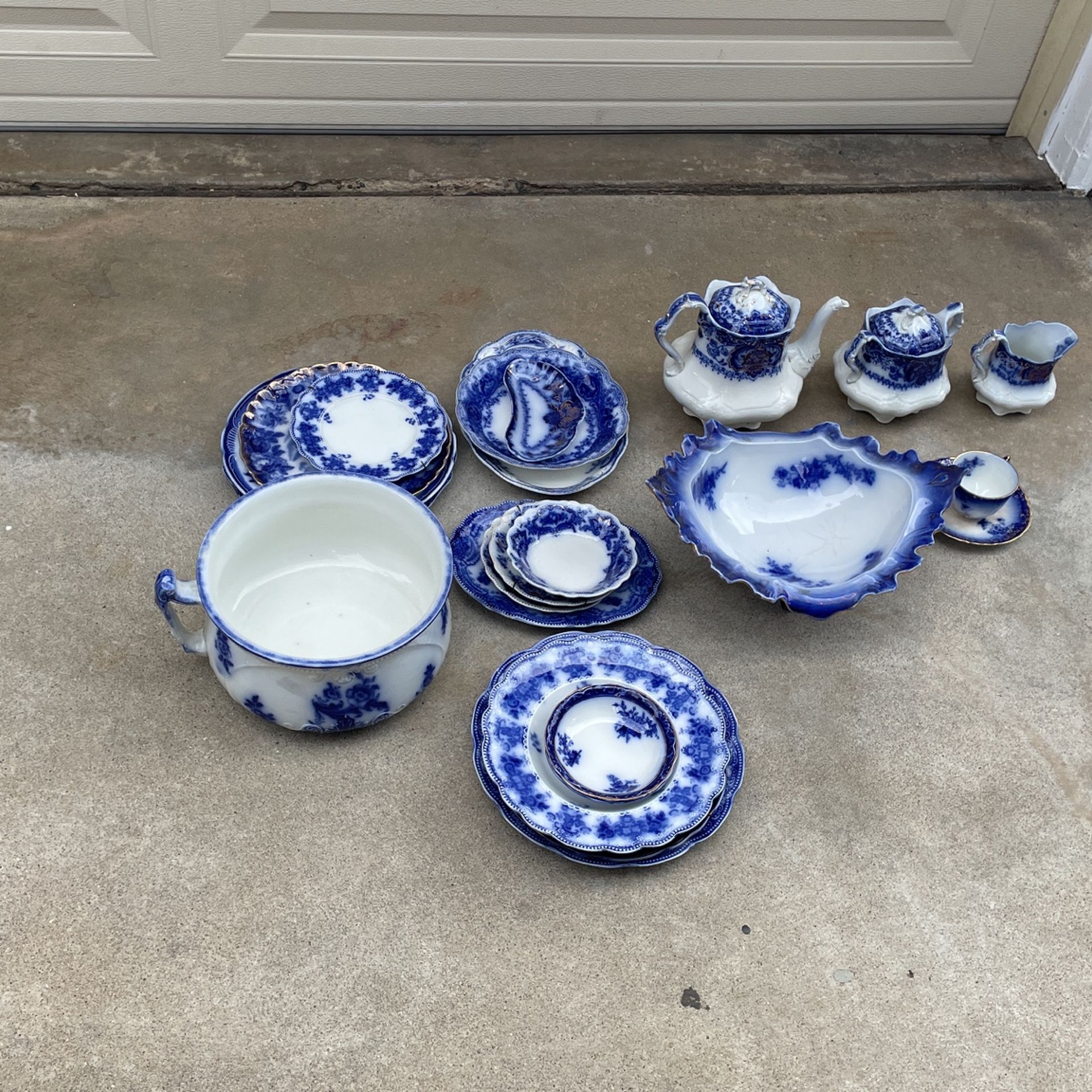Antique Flow Blue China