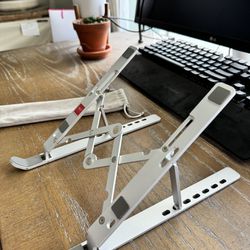 Silver Adjustable Laptop Stand