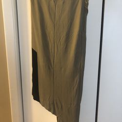 Olive and Black Long Skirt