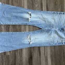 WOMENS AMERICAN EAGLE PULL-ON FLARE JEANS SZ XL