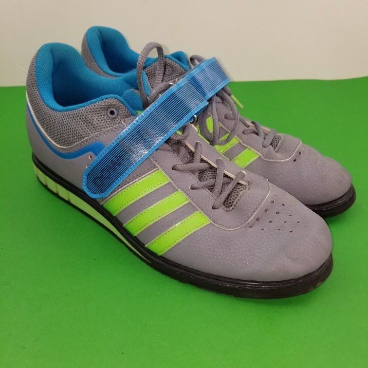 Men’s Adidas Powerlift 2 Sz 10.5 Weightlifting Powerlifting Shoes M18769 Blu Grn