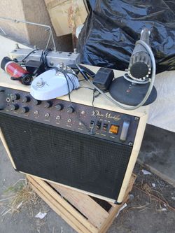 Markley cab, old mics, stomp pedals.