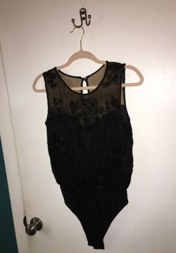 Stunning Vintage Oleg Cassini ( Black Tie Label) sequin bodysuit