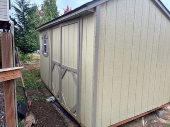 Very nice Outdoor Wood Storage Shed with Double Doors