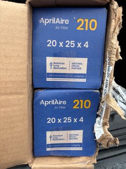 AprilAire 210 Air Filters 20x25x4 MERV 11 — 2 Pack