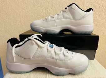 Nike Air Jordan 11  (New in the box) Retro Low Legend White with Blue Ice Bottoms
