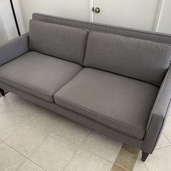 Couch  Grey Twill Crate & Barrel