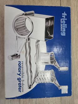 Stainless Steel 3-Drum Reversible Grater