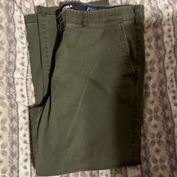 Men Sonoma Flexwear Khaki/Chinos Olive Green
