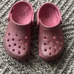 Crocs Pink Glitter Toddler Size 10