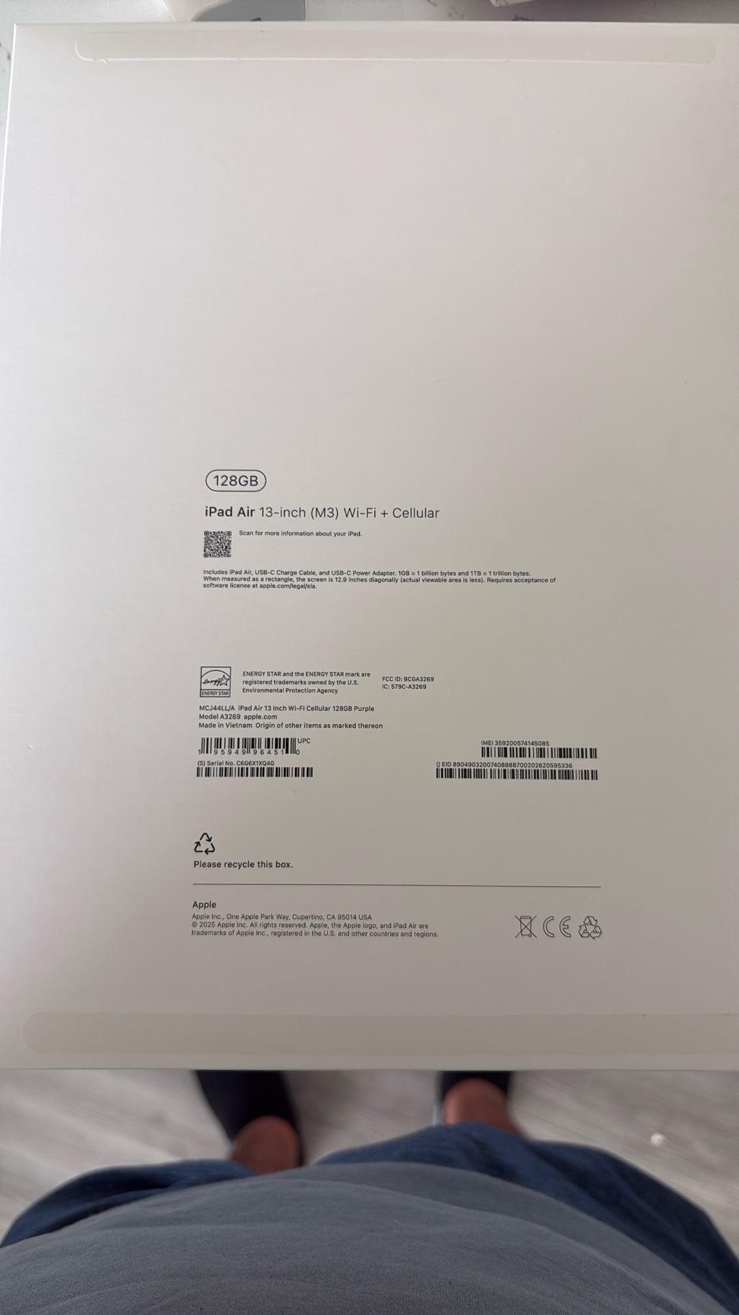 iPad Air 13 Mi3 2025 WiFi + Cellular New
