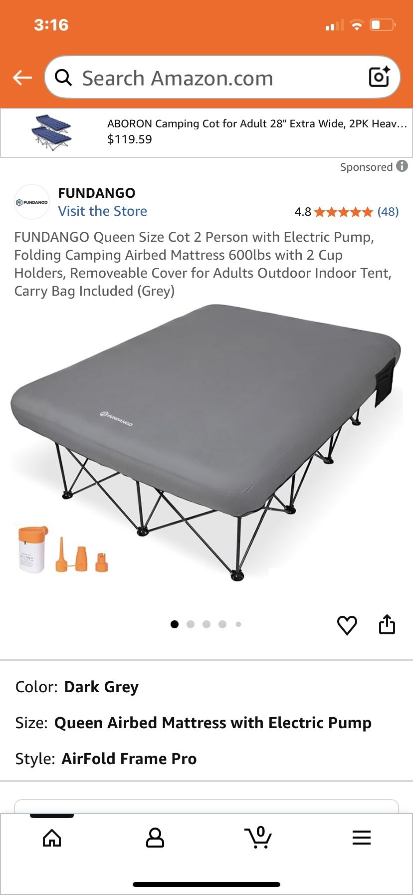 Queen Air Mattress Camping Cot