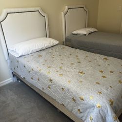 Twin Beds (with Restoration Hardware Headboard)