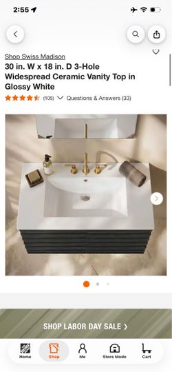 Swiss Madison 30" Vanity Top Bathroom Sink