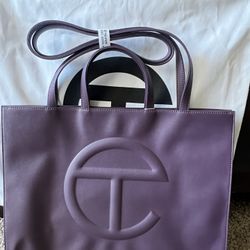 Telfar Large Shopping bag Tote Eggplant NWT & Dust bag 