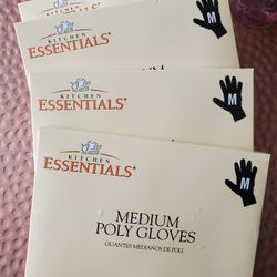 Poly Gloves, Size Med 100 CT Pack. New