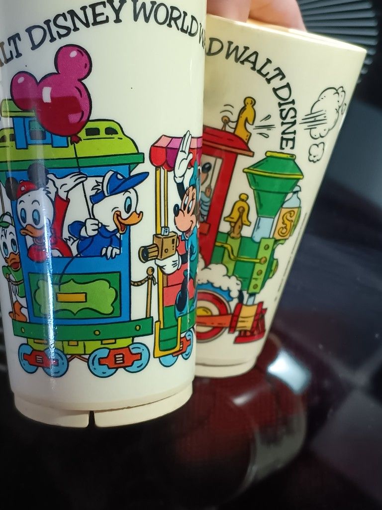 Vintage Walt Disney World Little Plastic Cups