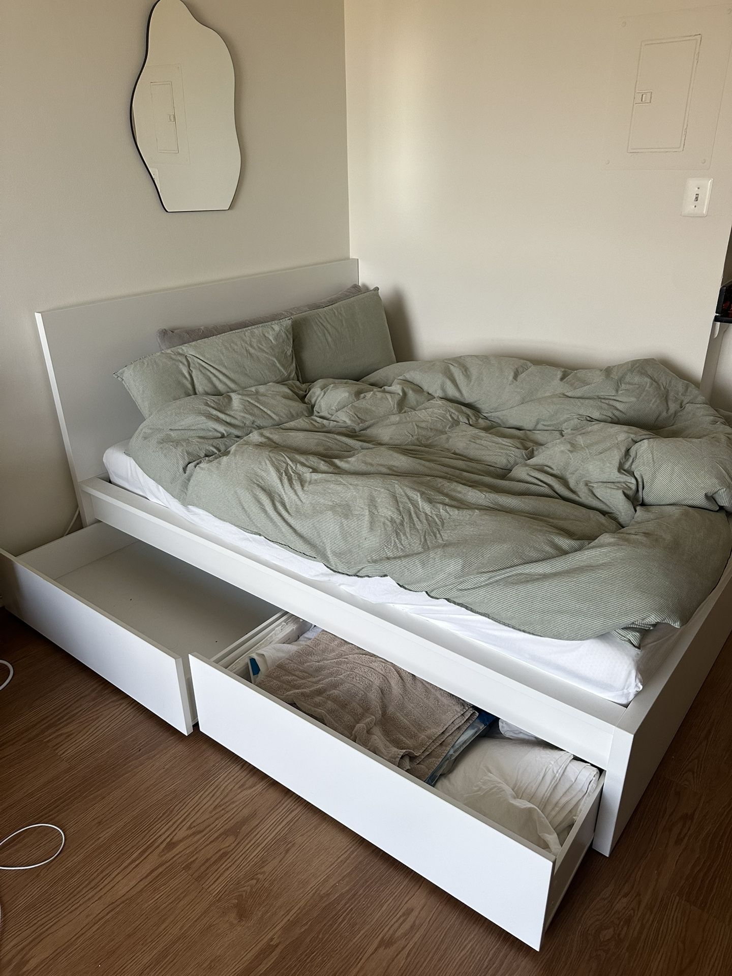 Queen Bed Frame + Mattress 