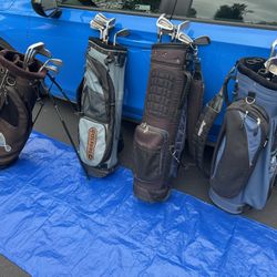 golf, irons & Bag set, great bags & irons with gr888 grooves & grips, $98