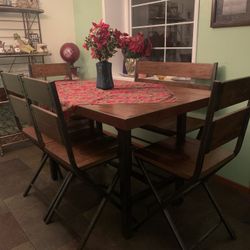 Pub Height Dining Table With 4 Chairs And Bench Seat
