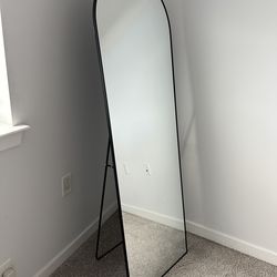 Arched Full Length Mirror – Black Frame – Modern