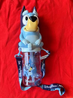 Disneyland Resort Bluey Character Water Bottle with Lanyard