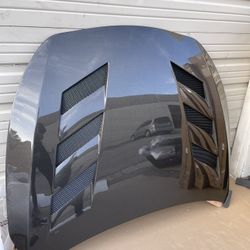 New 2017  2018 2019 2020 2021 2022 Infiniti Q60 VIS Racing AMS Style Carbon Fiber Vented Hood 